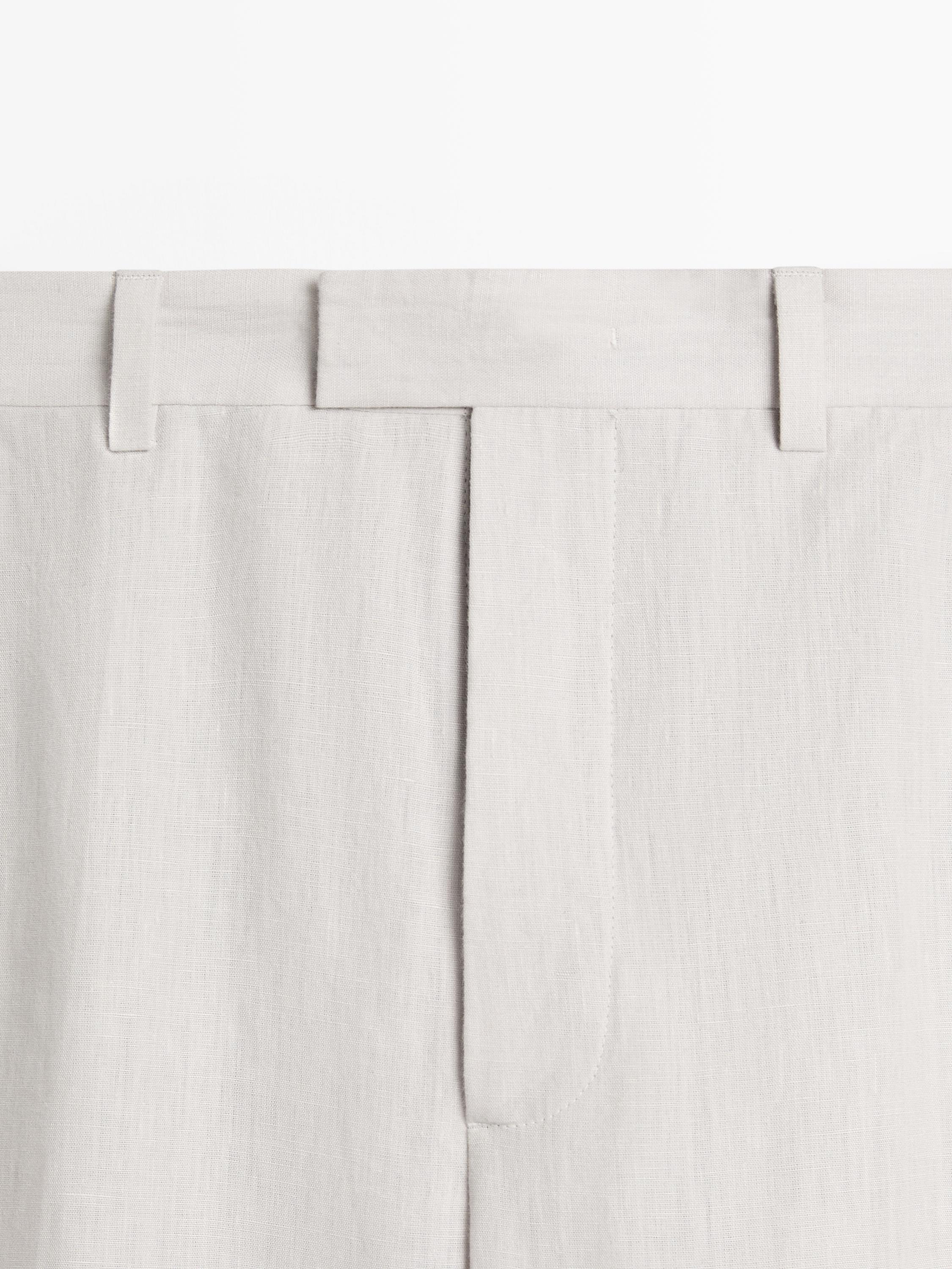 Pantalon barrel fit lin tailoring